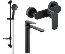 Mexen Milo DF05 zestaw prysznicowy, czarny - 71314DF05-70