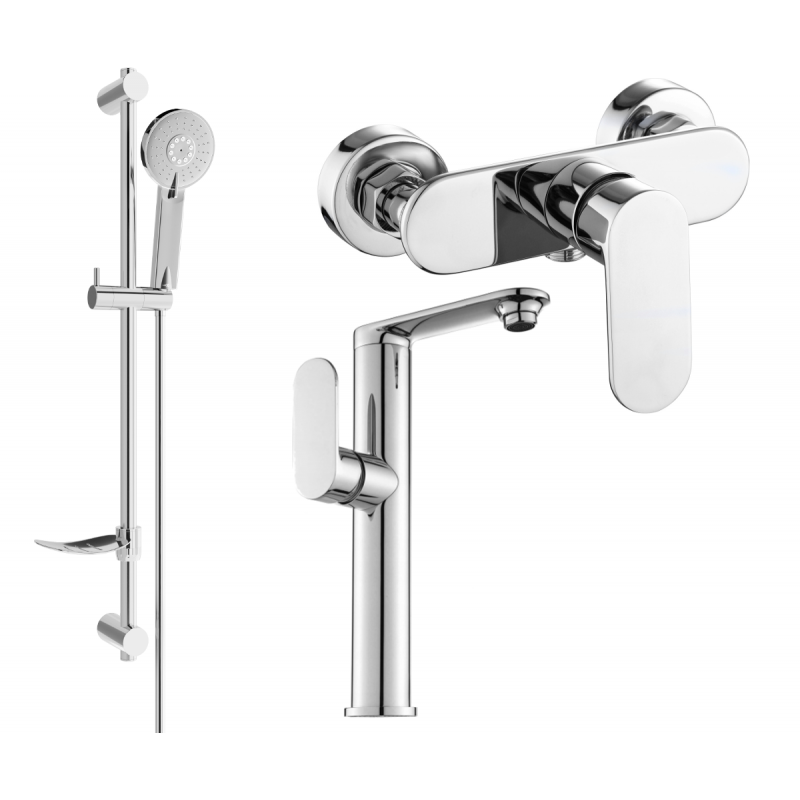 Mexen Milo DF40 zestaw prysznicowy, chrom - 713154DF40-00