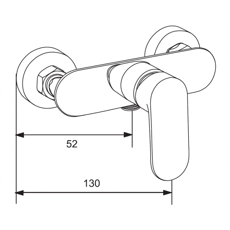 Mexen Milo DF05 zestaw prysznicowy, chrom - 713154DF05-00