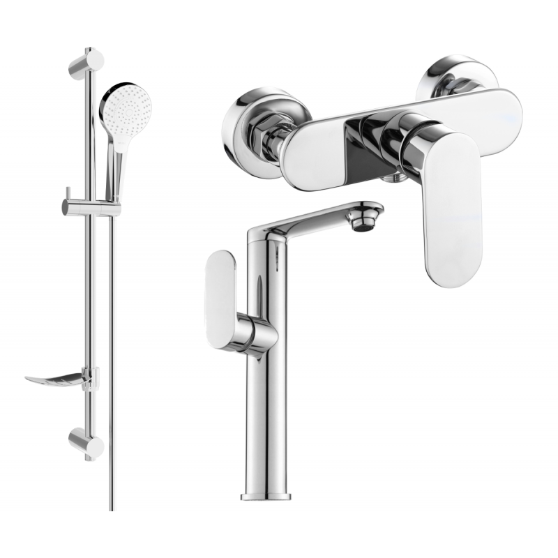 Mexen Milo DF05 zestaw prysznicowy, chrom - 713154DF05-00