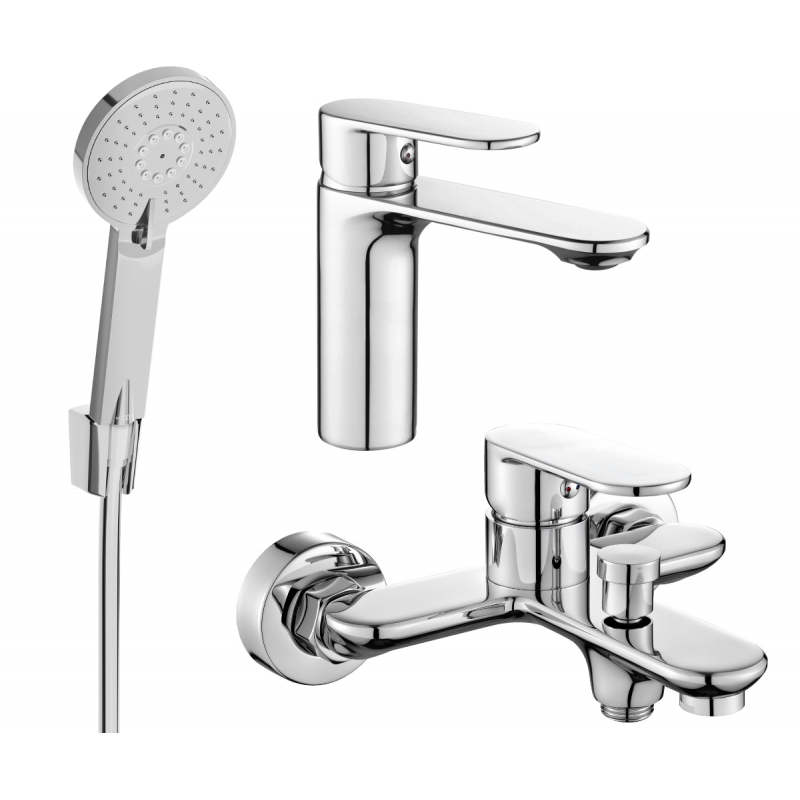 Mexen Milo R40 zestaw wannowy, chrom - 71303R40-00