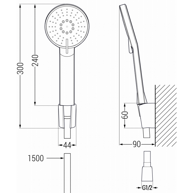 Mexen Milo R40 zestaw wannowy, chrom - 71303R40-00