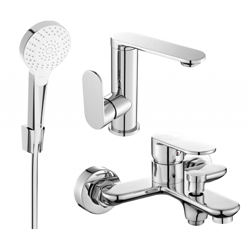 Mexen Milo R05 zestaw wannowy, chrom - 713053R05-00