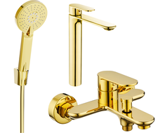 Mexen Milo R40 zestaw wannowy, złoty - 71313R40-50