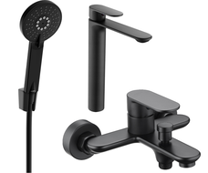 Mexen Milo R40 zestaw wannowy, czarny - 71313R40-70