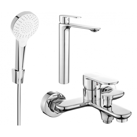 Mexen Milo R05 zestaw wannowy, chrom - 71313R05-00