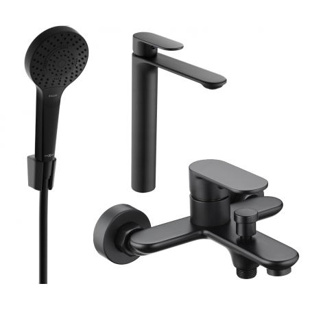 Mexen Milo R05 zestaw wannowy, czarny - 71313R05-70