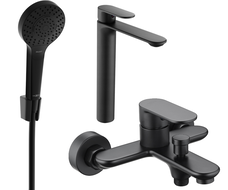 Mexen Milo R05 zestaw wannowy, czarny - 71313R05-70