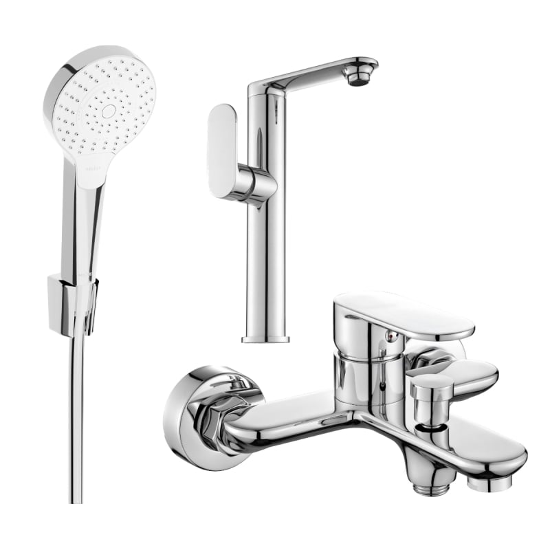 Mexen Milo R05 zestaw wannowy, chrom - 713153R05-00