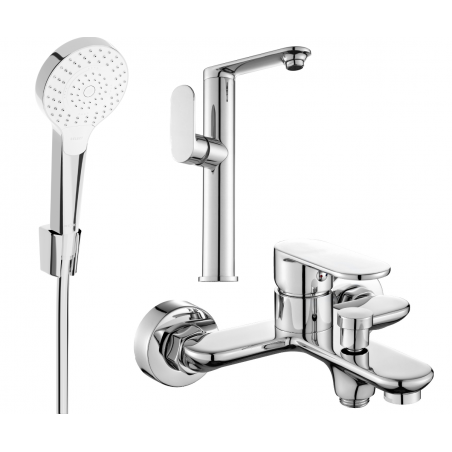 Mexen Milo R05 zestaw wannowy, chrom - 713153R05-00