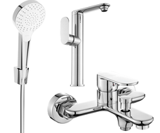 Mexen Milo R05 zestaw wannowy, chrom - 713153R05-00