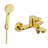 Mexen Milo R40 bateria wannowa z zestawem prysznicowym, złota - 7133R40-50