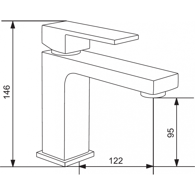 Mexen Uno DQ45 zestaw wannowy, czarny - 71403DQ45-70