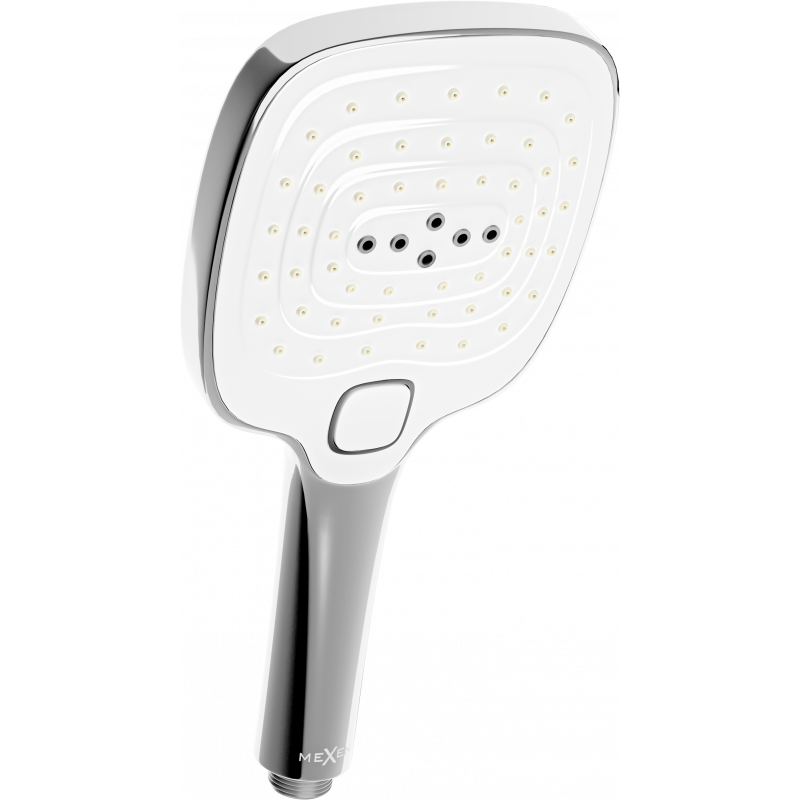 Mexen R-17 rączka prysznicowa 3-funkcyjna, chrom/biała - 79517-02