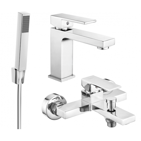 Mexen Uno R77 zestaw wannowy, chrom - 71403R77-00