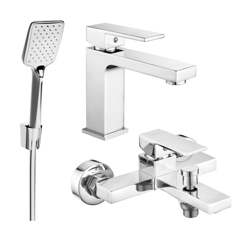 Mexen Uno R62 zestaw wannowy, chrom - 71403R62-00