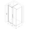 Mexen Velar kabina prysznicowa rozsuwana 120 x 80 cm, szron, złota - 871-120-080-31-50