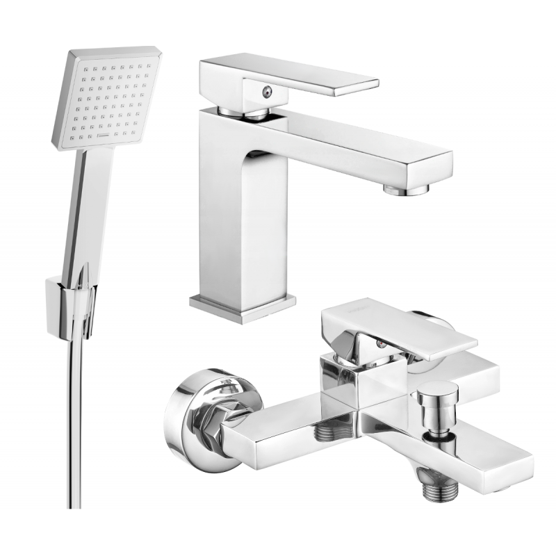 Mexen Uno R45 zestaw wannowy, chrom - 71403R45-00