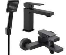 Mexen Uno R45 zestaw wannowy, czarny - 71403R45-70