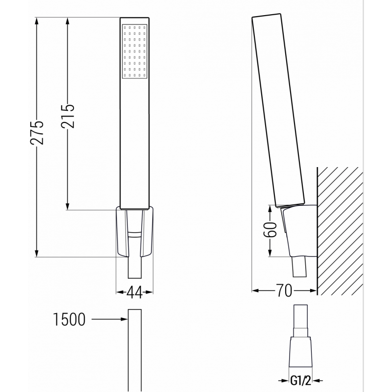Mexen Uno R77 zestaw wannowy, chrom - 71413R77-00