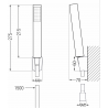 Mexen Uno R77 zestaw wannowy, chrom - 71413R77-00