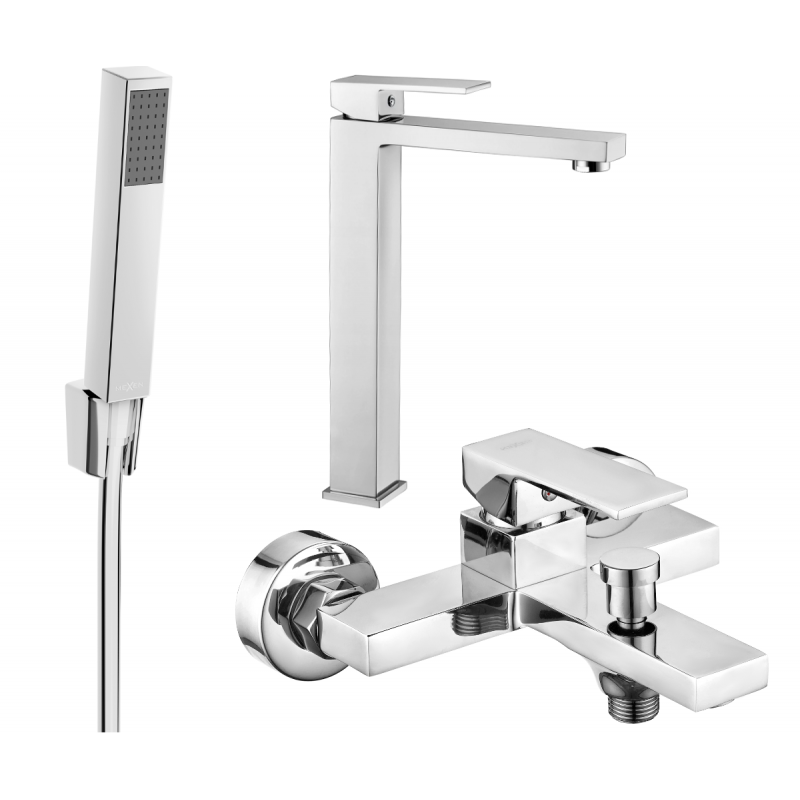 Mexen Uno R77 zestaw wannowy, chrom - 71413R77-00