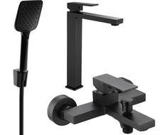 Mexen Uno R62 zestaw wannowy, czarny - 71413R62-70