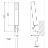 Mexen Uno R77 bateria wannowa z zestawem prysznicowym, chrom - 7143R77-00
