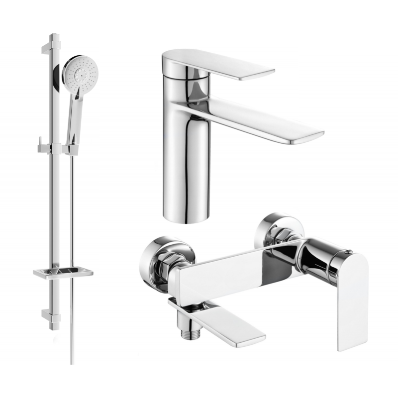 Mexen Zero DQ40 zestaw wannowy, chrom - 71103DQ40-00