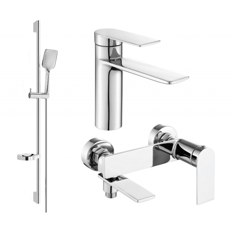 Mexen Zero DS62 zestaw wannowy, chrom - 71103DS62-00