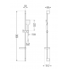 Mexen Zero DS62 zestaw wannowy, chrom - 71103DS62-00