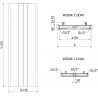 Mexen Line VR20SL grzejnik płytowy 1400 x 500 mm, podłączenie dolne środkowe, 890 W, biały - W6VR20SL-140-050-00