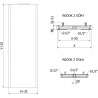 Mexen Flat VR20S grzejnik płytowy 1400 x 500 mm, podłączenie dolne środkowe, 890 W, biały - W6VR20S-140-050-00