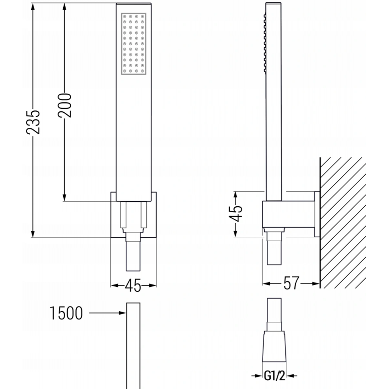 Mexen Zero R02 zestaw wannowy, chrom - 71103R02-00