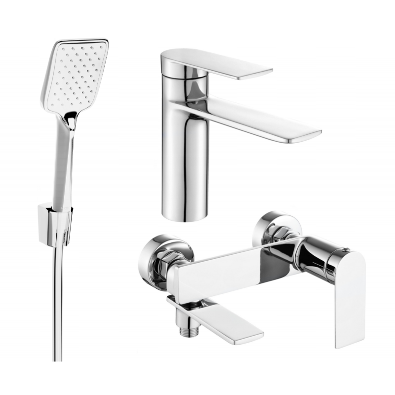 Mexen Zero R62 zestaw wannowy, chrom - 71103R62-00