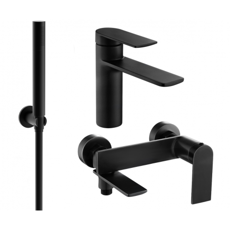 Mexen Zero R70 zestaw wannowy, czarny - 71103R70-70