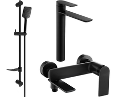 Mexen Zero DF62 zestaw wannowy, czarny - 7113DF62-70