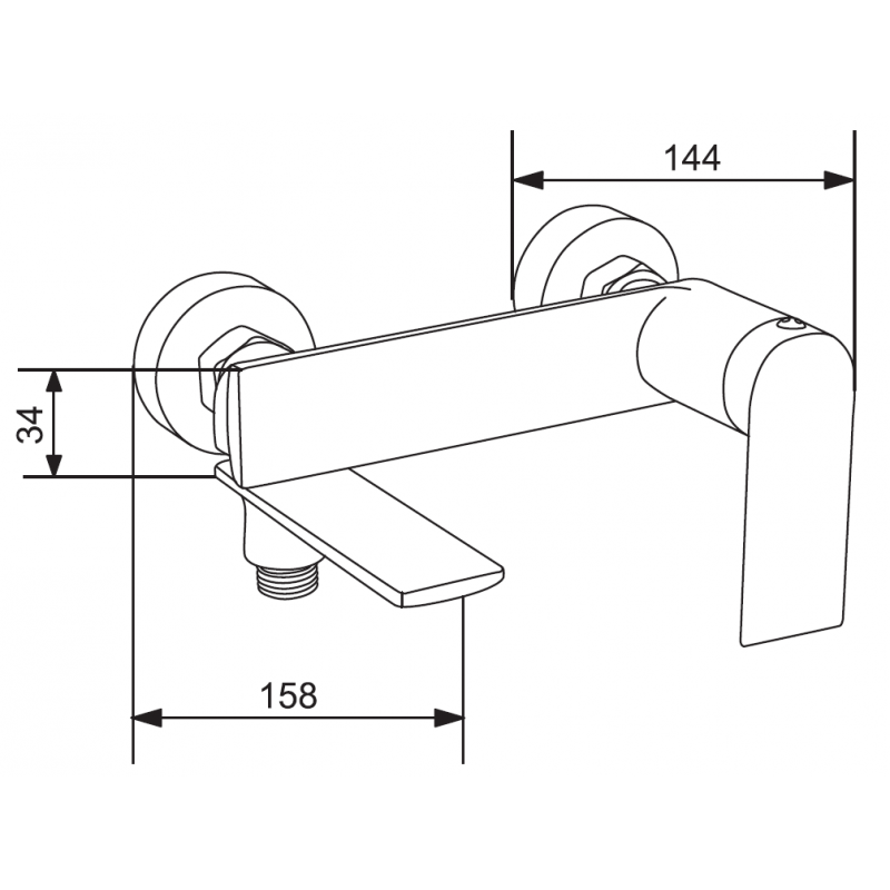 Mexen Zero DQ40 zestaw wannowy, chrom - 7113DQ40-00