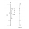 Mexen Zero DS62 zestaw wannowy, czarny - 7113DS62-70