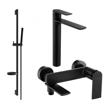 Mexen Zero DS70 zestaw wannowy, czarny - 7113DS70-70