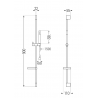 Mexen Zero DS70 zestaw prysznicowy, czarny - 71114DS70-70