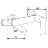 Mexen Zero R40 zestaw wannowy, czarny - 71113R40-70