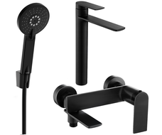 Mexen Zero R40 zestaw wannowy, czarny - 71113R40-70