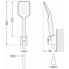 Mexen Zero R62 zestaw wannowy, czarny - 71113R62-70