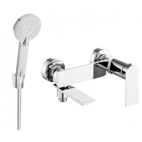 Mexen Zero R40 bateria wannowa z zestawem prysznicowym, chrom - 7113R40-00