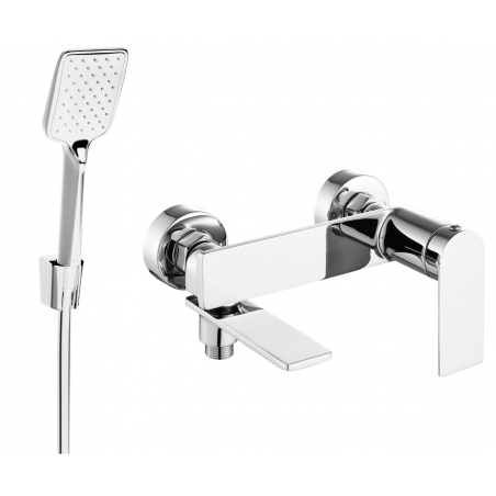 Mexen Zero R62 bateria wannowa z zestawem prysznicowym, chrom - 7113R62-00