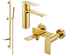 Mexen Zero DF70 zestaw wannowy, złoty - 71103DF70-50