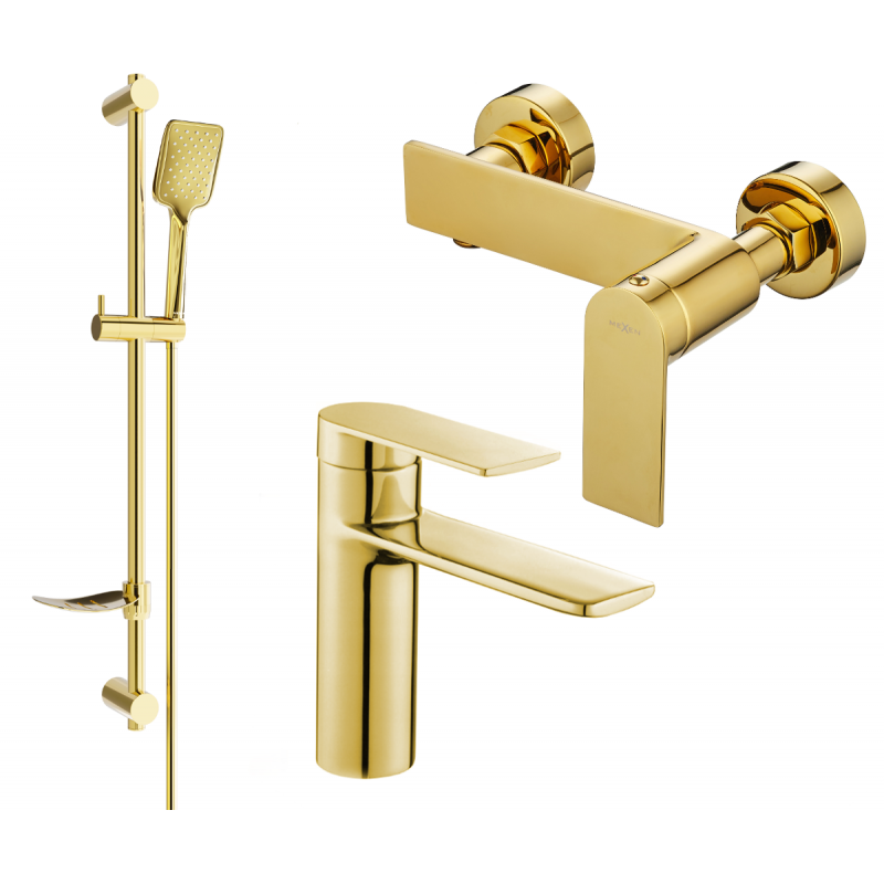 Mexen Zero DF62 zestaw prysznicowy, złoty - 71104DF62-50