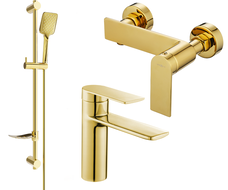 Mexen Zero DF62 zestaw prysznicowy, złoty - 71104DF62-50