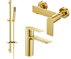 Mexen Zero DQ02 zestaw prysznicowy, złoty - 71104DQ02-50